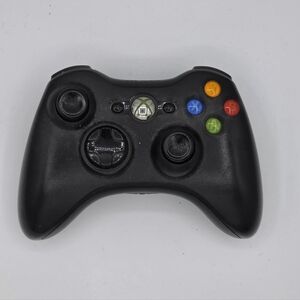 Genuine Microsoft Xbox 360 Wireless Controller Black Gamer Video Game